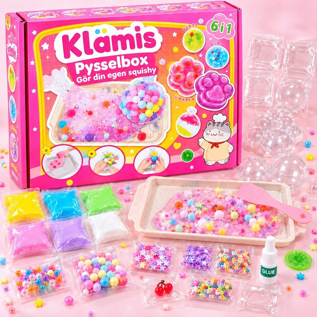 Klämis Pysselbox för att göra egna squishies